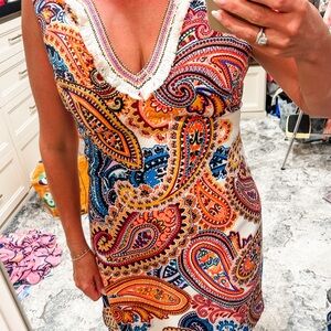 Laundry By Shelli Segal Multicolor Embroidered Dress